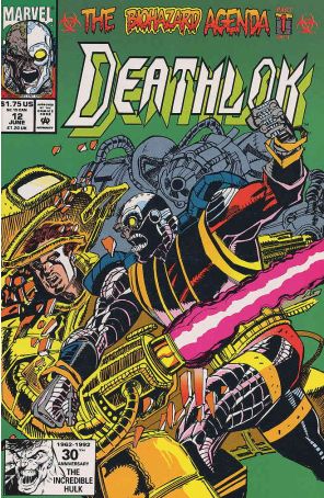 Deathlok (2nd Series) 12 published by Marvel with cover art by Denys Cowan