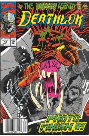 Deathlok (2nd Series) 13 (Newsstand) published by Marvel with cover art by Denys Cowan