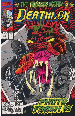 Deathlok (2nd Series) 13 published by Marvel with cover art by Denys Cowan