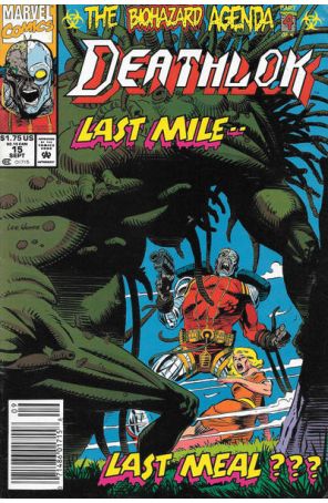 Deathlok (2nd Series) 15 (Newsstand) published by Marvel with cover art by Lee Weeks