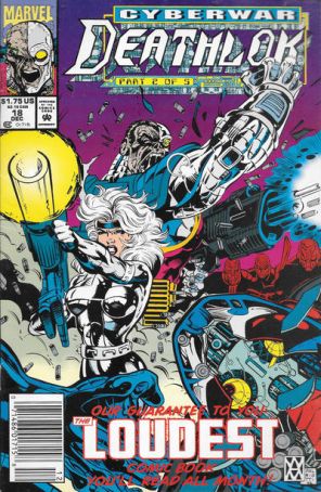 Deathlok (2nd Series) 18 (Newsstand) published by Marvel with cover art by Walter McDaniel
