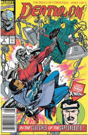 Deathlok (2nd Series) 2 (Newsstand) published by Marvel with cover art by Denys Cowan