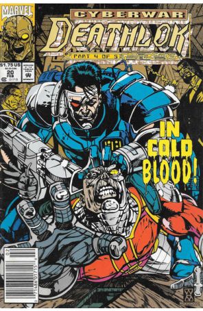 Deathlok (2nd Series) 20 (Newsstand) published by Marvel with cover art by Walter McDaniel