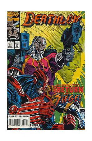 Deathlok (2nd Series) 27 published by Marvel with cover art by Kevin Kobasic