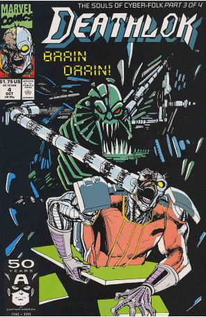 Deathlok (2nd Series) 4 published by Marvel with cover art by Denys Cowan