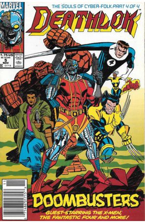 Deathlok (2nd Series) 5 (Newsstand) published by Marvel with cover art by Denys Cowan