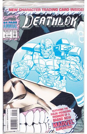 Deathlok (2nd Series) Annual 2 (with card) published by Marvel with cover art by John Hebert