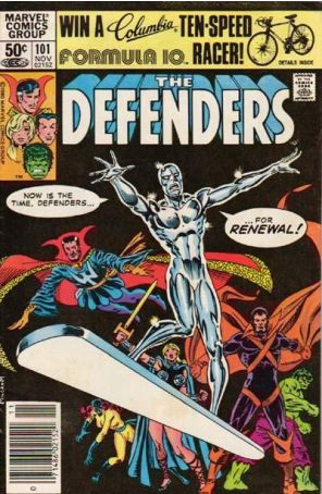 The Defenders 101 (Newsstand) published by Marvel with cover art by Al Milgrom