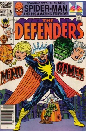 The Defenders 102 (Newsstand) published by Marvel with cover art by Al Milgrom
