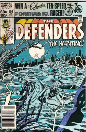 The Defenders 103 (Newsstand) published by Marvel with cover art by Al Milgrom
