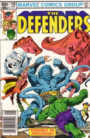 The Defenders 108 (Newsstand) published by Marvel with cover art by Don Perlin