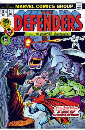 The Defenders 11 published by Marvel with cover art by Sal Buscema