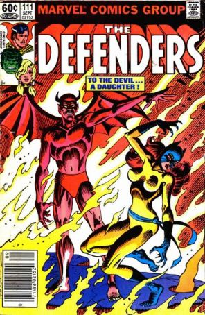 The Defenders 111 (Newsstand) published by Marvel with cover art by Al Milgrom