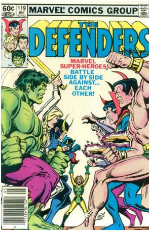 The Defenders 119 (Newsstand) published by Marvel with cover art by Ron Wilson