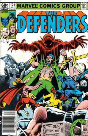The Defenders 121 (Newsstand) published by Marvel with cover art by Don Perlin