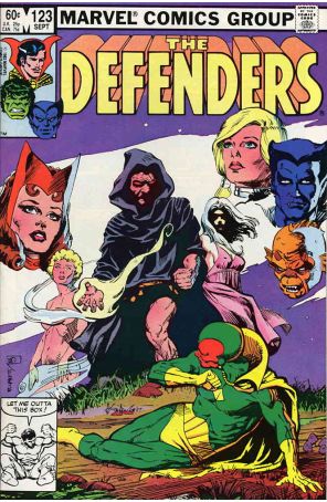 The Defenders 123 published by Marvel with cover art by Sandy Plunkett