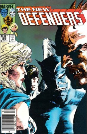 The Defenders 128 (Newsstand) published by Marvel with cover art by Kevin Nowlan