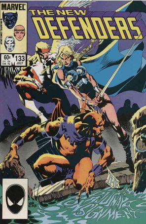 The Defenders 133 published by Marvel with cover art by Kevin Nowlan