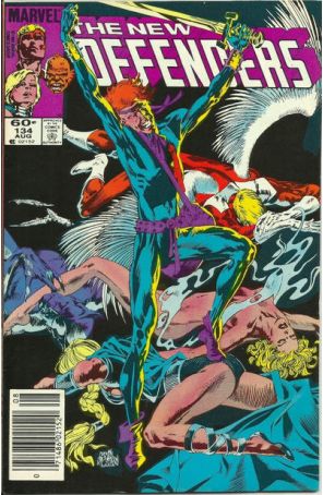 The Defenders 134 (Newsstand) published by Marvel with cover art by Kevin Nowlan