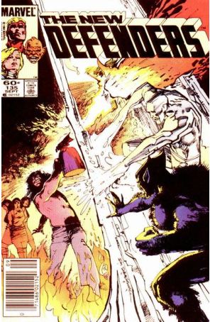 The Defenders 135 (Newsstand) published by Marvel with cover art by Bill Sienkiewicz