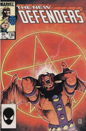 The Defenders 136 published by Marvel with cover art by Frank Cirocco