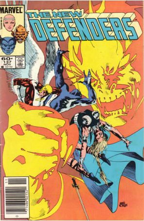 The Defenders 137 (Newsstand) published by Marvel with cover art by Kevin Nowlan