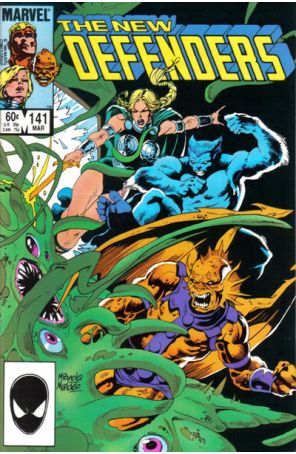 The Defenders 141 published by Marvel with cover art by Mike Mignola