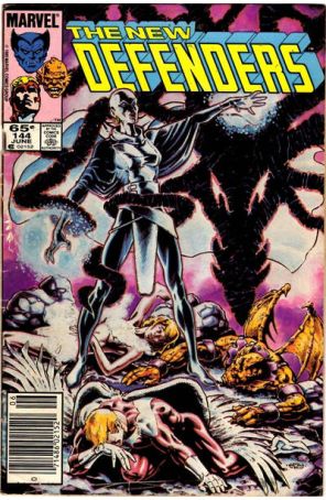 The Defenders 144 (Newsstand) published by Marvel with cover art by Chris Warner