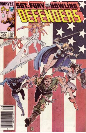 The Defenders 147 (Newsstand) published by Marvel with cover art by Frank Cirocco