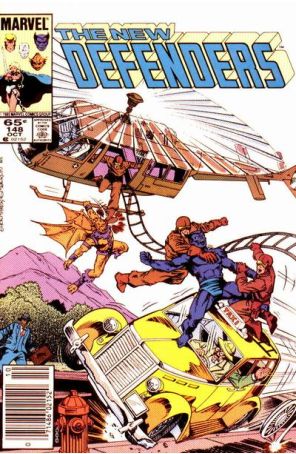 The Defenders 148 (Newsstand) published by Marvel with cover art by Terry Shoemaker