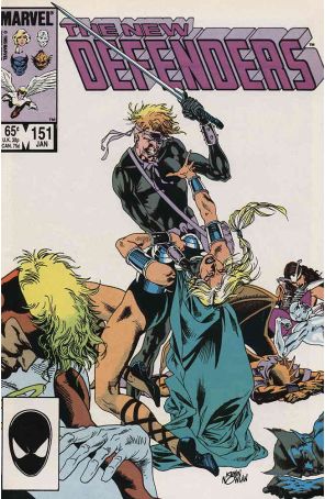 The Defenders 151 published by Marvel with cover art by Kevin Nowlan