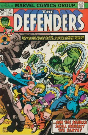 The Defenders 23 (with Marvel Value Stamp) published by Marvel with cover art by Gil Kane
