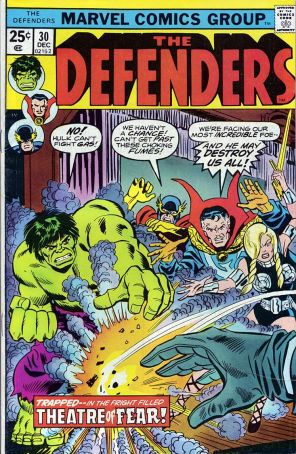 The Defenders 30 published by Marvel with cover art by Sal Buscema