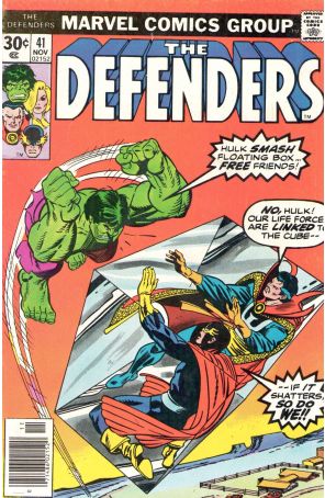 The Defenders 41 published by Marvel with cover art by Gil Kane