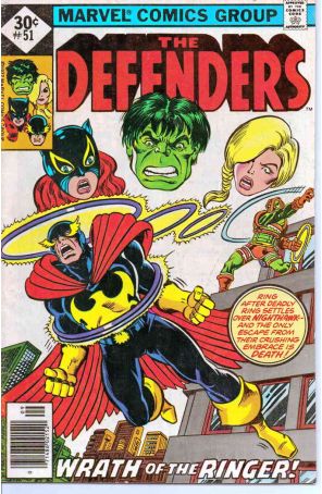 The Defenders 51B published by Marvel with cover art by George Pérez