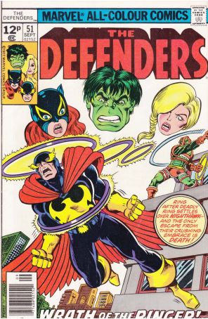 The Defenders 51C published by Marvel with cover art by George Pérez