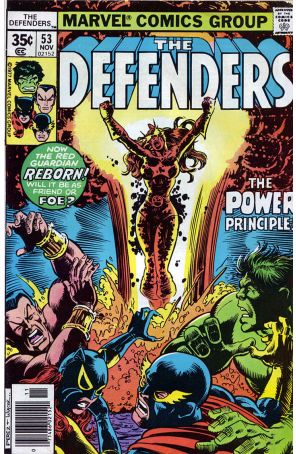 The Defenders 53 published by Marvel with cover art by George Pérez