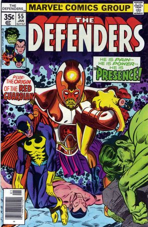 The Defenders 55 published by Marvel with cover art by Gil Kane
