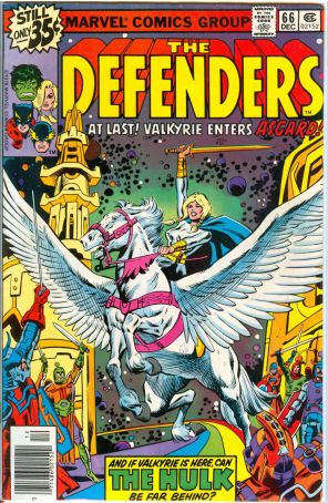 The Defenders 66 published by Marvel with cover art by John Buscema