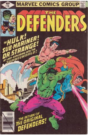 The Defenders 78 published by Marvel with cover art by Ed Hannigan