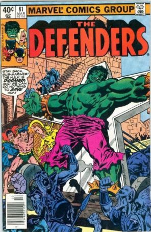 The Defenders 81 (Newsstand) published by Marvel with cover art by Rich Buckler
