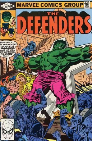 The Defenders 81 published by Marvel with cover art by Rich Buckler