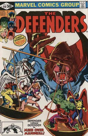 The Defenders 90 published by Marvel with cover art by Rich Buckler