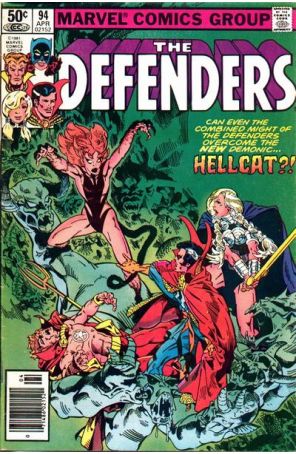 The Defenders 94 (Newsstand) published by Marvel with cover art by Michael Golden