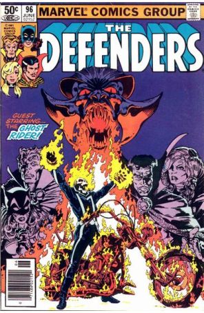 The Defenders 96 (Newsstand) published by Marvel with cover art by Michael Golden