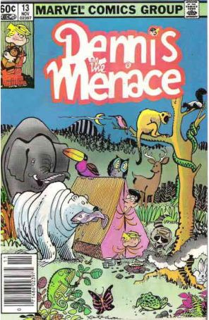Dennis the Menace (Marvel) 13 (Newsstand) published by Marvel with cover art by Hank Ketcham