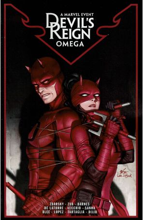 Devil's Reign: Omega 1 published by Marvel with cover art by InHyuk Lee