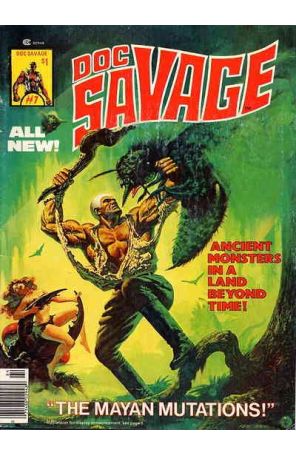 Doc Savage (Marvel Magazine) 7 published by Marvel with cover art by Ken Barr