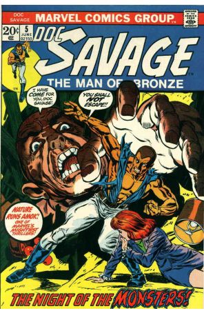 Doc Savage (Marvel) 5 published by Marvel with cover art by Gil Kane
