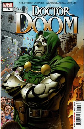 Doctor Doom 10 published by Marvel with cover art by Salvador Larroca
